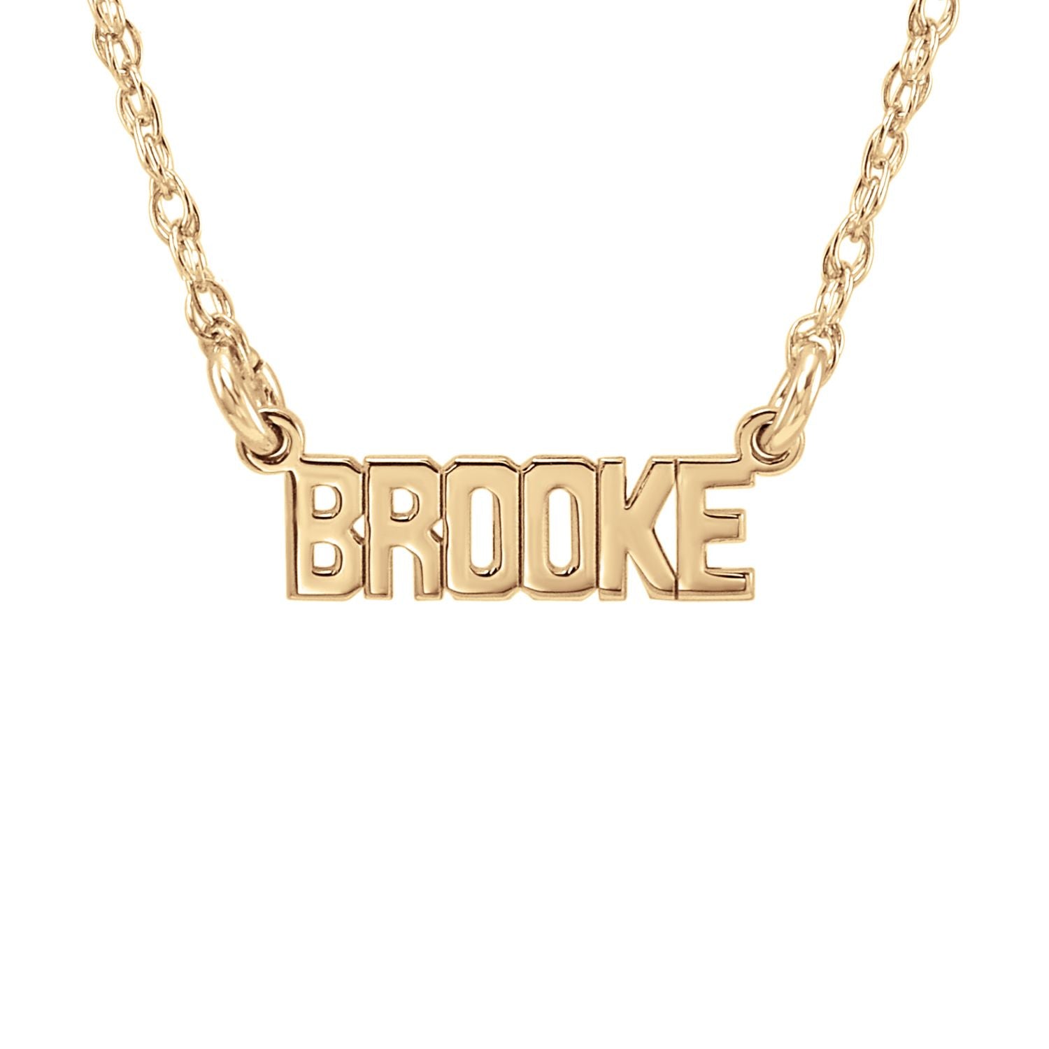 Mini Block Name Necklace - Khloe Kardashian 3