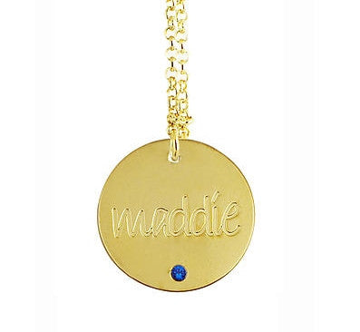 gold-engraved-disc-birthstone-necklace
