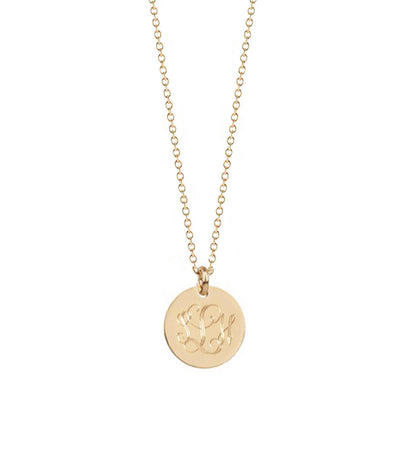 Monogram Dis Little Monogram Disc Necklace – Be Monogrammed
