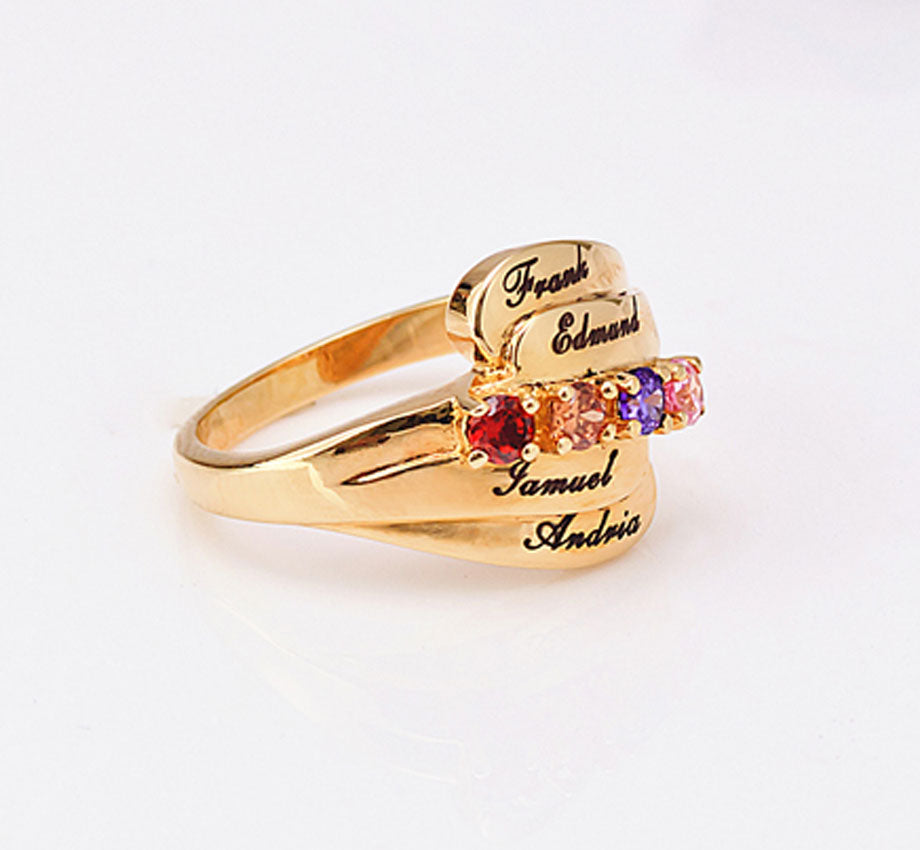 Personalized Mothers Ring with Birthstones