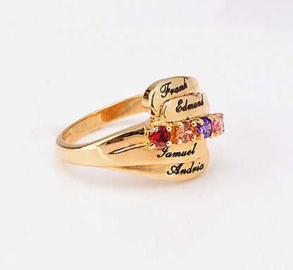 Personalized Mothers Ring with Birthstones