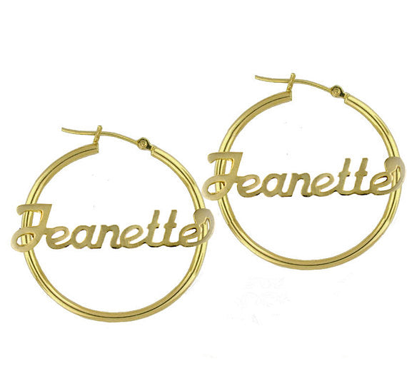 Kids Name Hoop Earrings