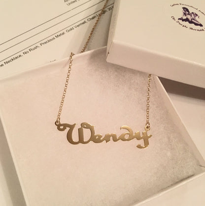 name necklace Wendy
