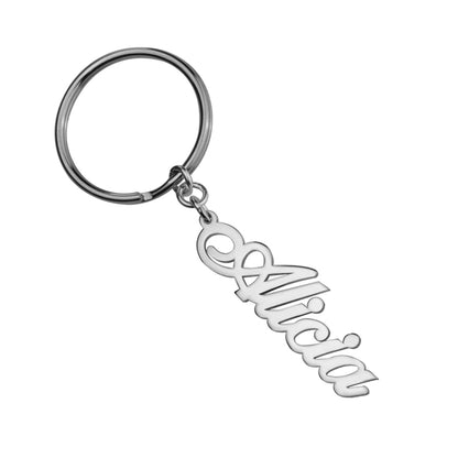Sterling Silver Personalized Name Keychain