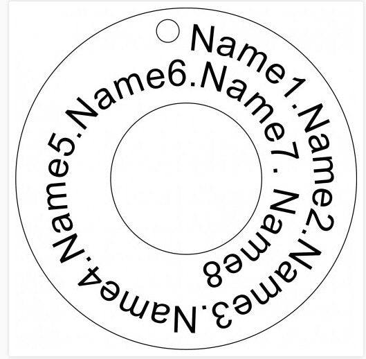 Family Circle Names Necklace 3