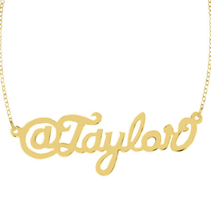 Gold Personalized Twitter Handle Necklace