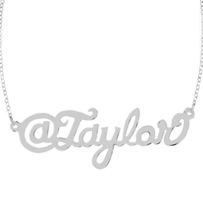 Gold Personalized Twitter Handle Necklace Alternate 2