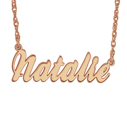 Rose Gold Cursive Nameplate Necklace