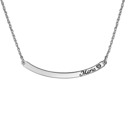 Personalized Curved Bar Necklace with Diamond.jpg