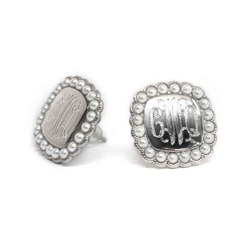Monogram Sterling Silver Earrings | Monogram Jewelry | Be Monogrammed