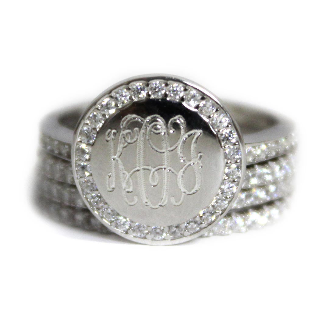 Monogram Sterling Silver Rings | Monogram Jewelry | Be Monogrammed