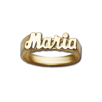 Small Gold Name Ring