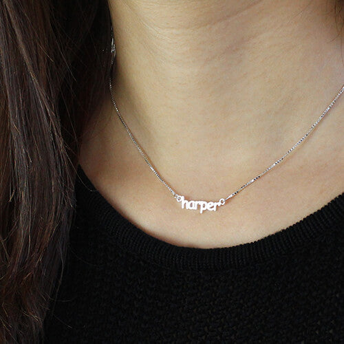 mini name necklace