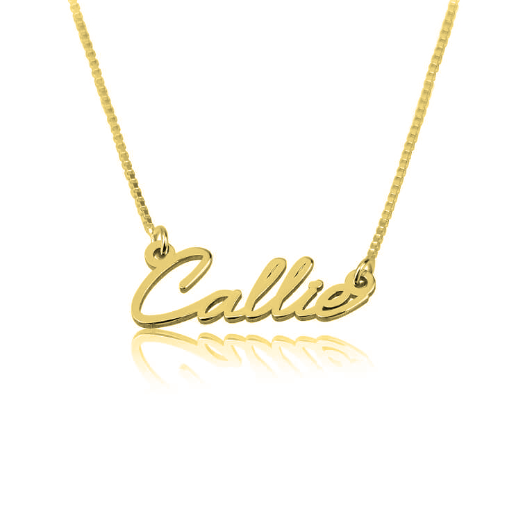 Gold Tiny Name Necklace