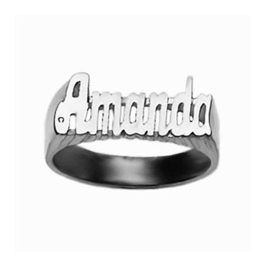 Sterling Silver Name Ring - 8mm