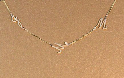 Sideways multiple 2025 initial necklace