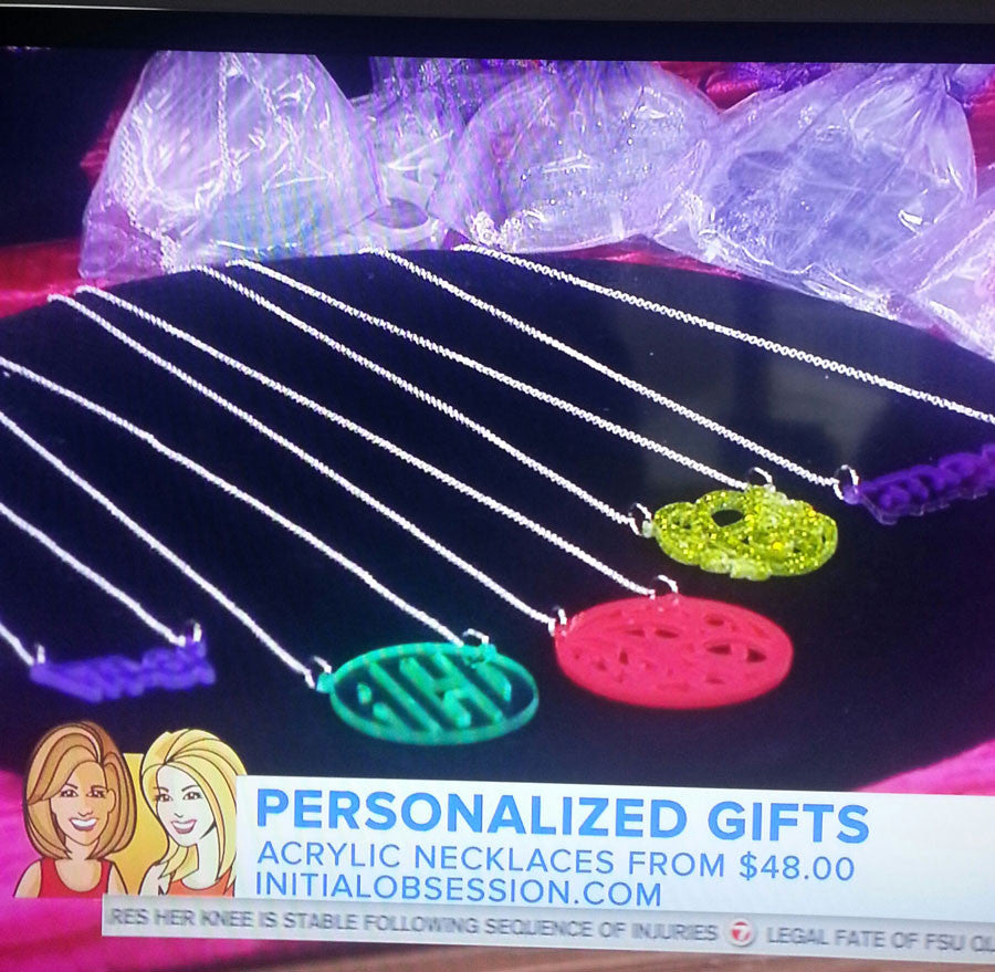 As Seen On The Today Show Acrylic Monogram Jewelry