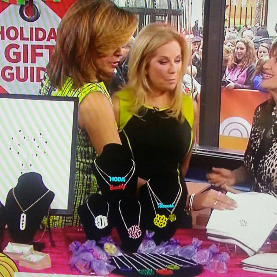 acrylic monogram jewelry-The Today Show with Kathie Lee and Hoda