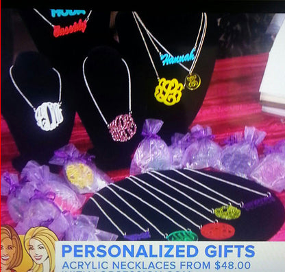 As Seen On The Today Show   Acrylic Monogram Jewelry