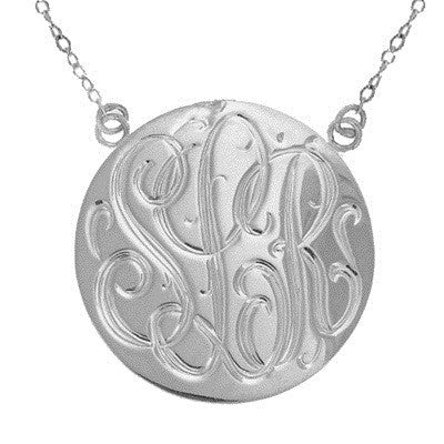 Sterling Silver Hand Engraved Necklace Split Chain